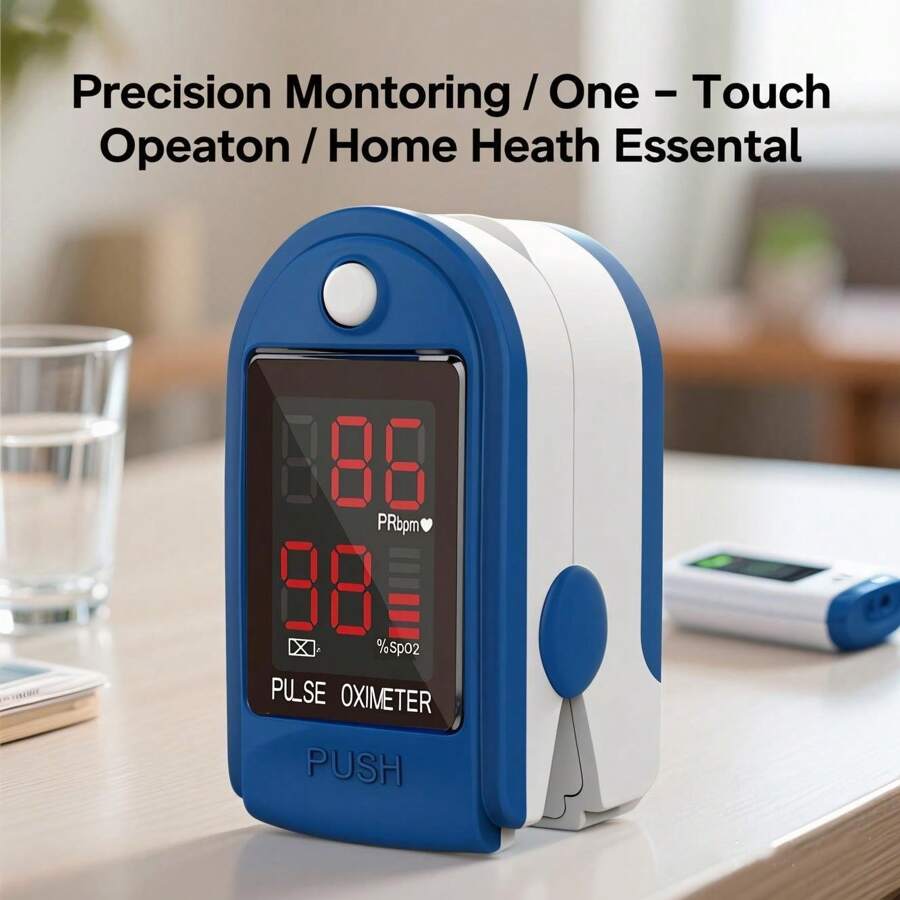 Fingertip Pulse Oximeter – Portable SpO2 & O2 Monitor for Home or Sport
