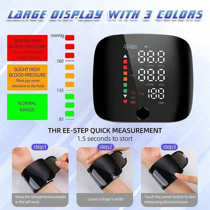 Professional Wrist BP Monitor – Easy Use, USB Rechargeable
