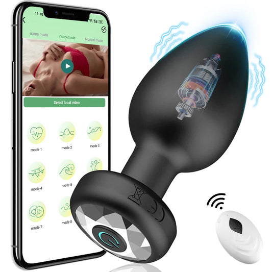 🍑SALE 50% OFF🍆APP Wireless Anal Vibrator Butt Plug – Prostate Massager & Stimulator for Men and Women 📱