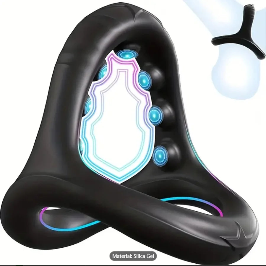 🍑SALE 50% OFF🍆Triangular Silicone Penis Ring with Massage Beads 🍆