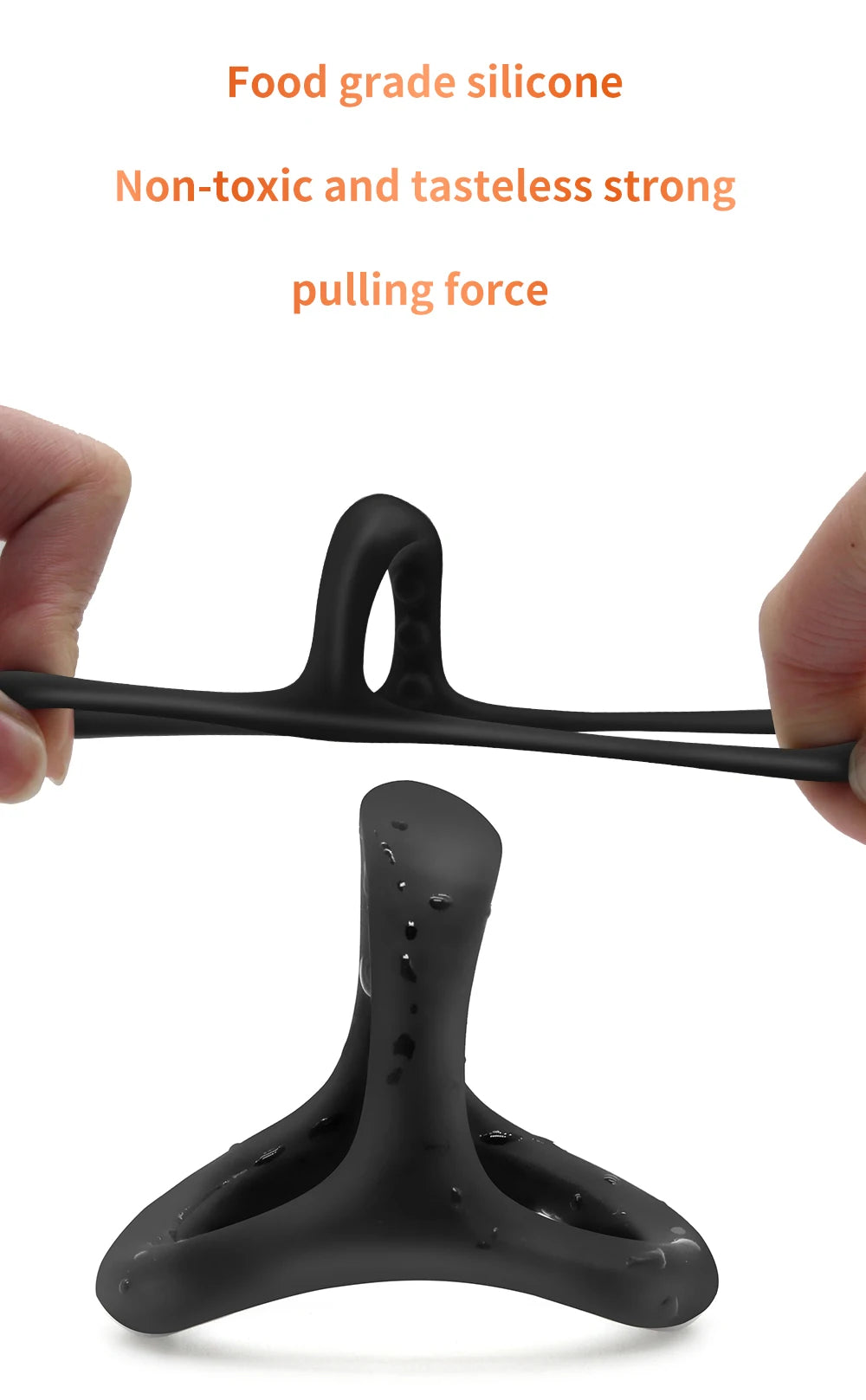 🍑SALE 50% OFF🍆Triangular Silicone Penis Ring with Massage Beads 🍆