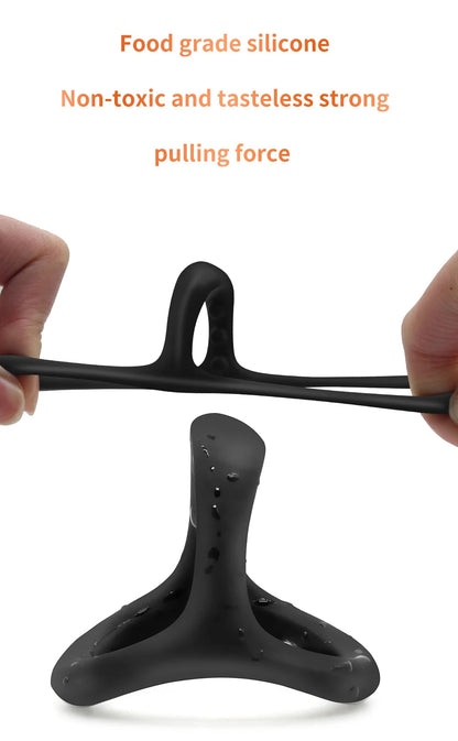 🍑SALE 50% OFF🍆Triangular Silicone Penis Ring with Massage Beads 🍆