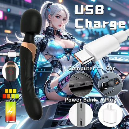 🍑SALE 50% OFF🍑Dildos Vibrator Dual Motor Silicone AV Magic Wand – Powerful G-Spot Clitoris Massager for Women Adults 18+