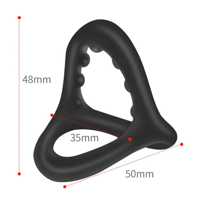 🍑SALE 50% OFF🍆Triangular Silicone Penis Ring with Massage Beads 🍆
