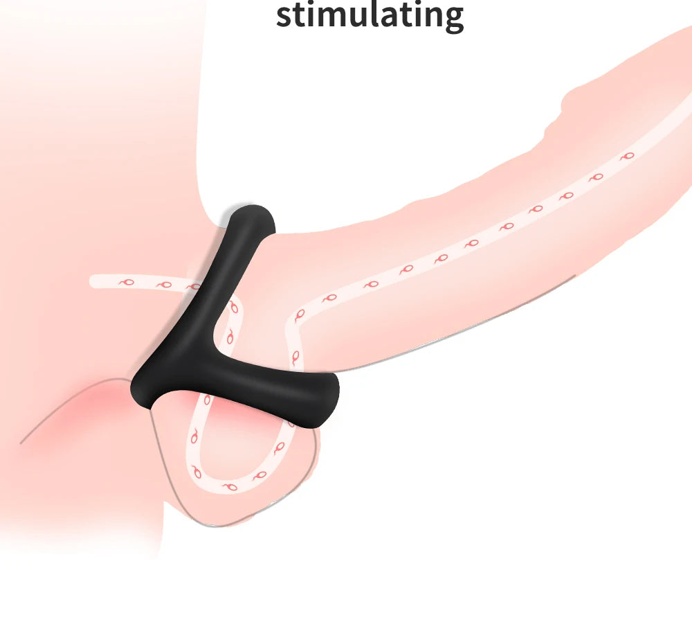 🍑SALE 50% OFF🍆Triangular Silicone Penis Ring with Massage Beads 🍆