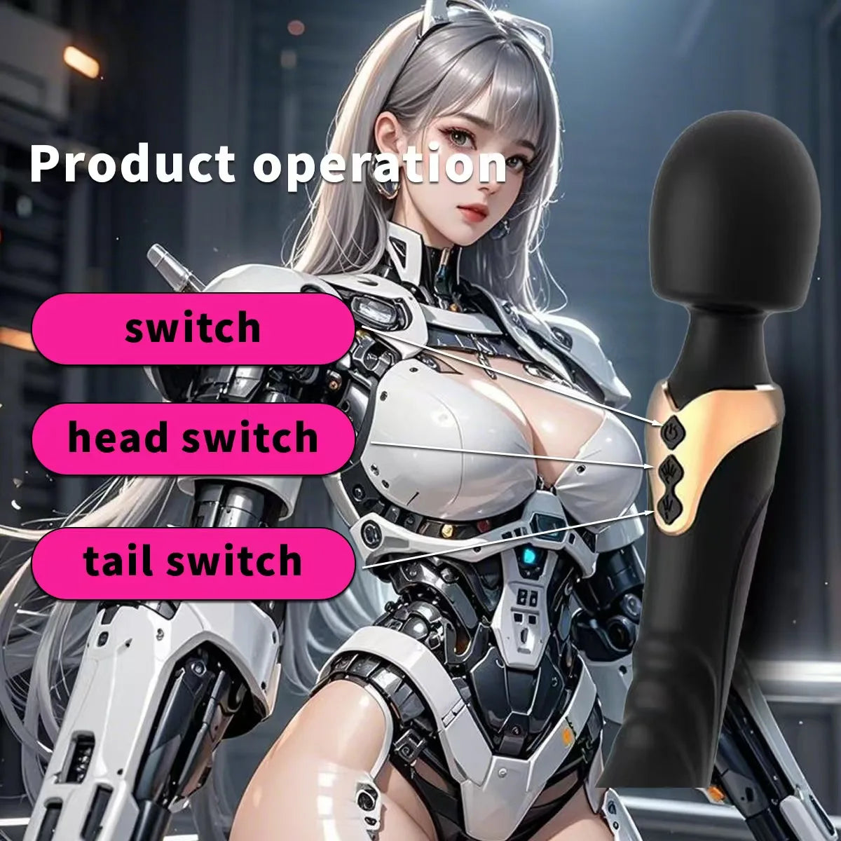 🍑SALE 50% OFF🍑Dildos Vibrator Dual Motor Silicone AV Magic Wand – Powerful G-Spot Clitoris Massager for Women Adults 18+